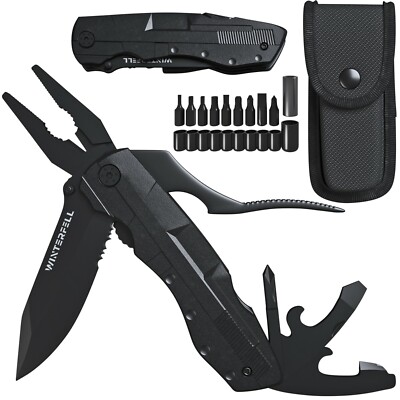 Multi tool Knife WINTERFELL Multipurpose Outdoor Folding Pocket Pliers Multitool