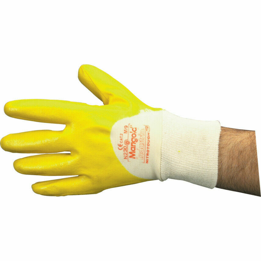 Marigold Gloves N230 Nitrotough Lightweight Coated Yellow Gloves eBay