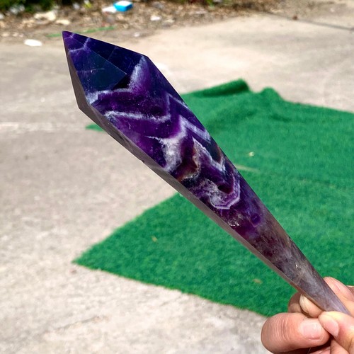 223G Natural Amethyst Quartz Crystal Single Tip Termination Wand Point Healing - 第 12/23 張圖片