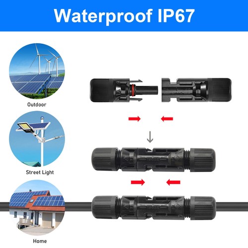 10 Sets Solar Panel Linker PV Linker Cable Wire Connector Kit IP67 Waterproof - Picture 8 of 11