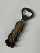 HUNTING Deer Antler Hand Held Beer Bottle Opener Bar Elk 4.5 in Kitchen Magnet