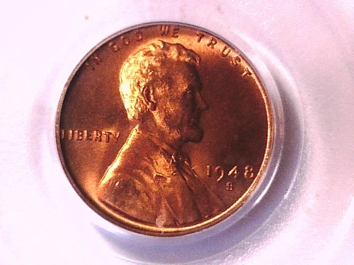 1948 S Lincoln Wheat Cent Penny PCGS MS 66 RD 70091179