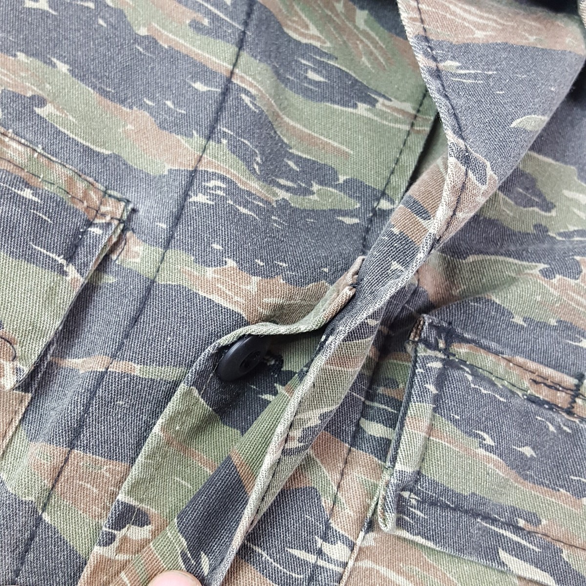 ジャケット・アウター 50DUPPIES CAMOUFLAGE COTTON PAD JACKET Vintage Faded Green Ripstop Camo Jacket | Camouflage Cotton