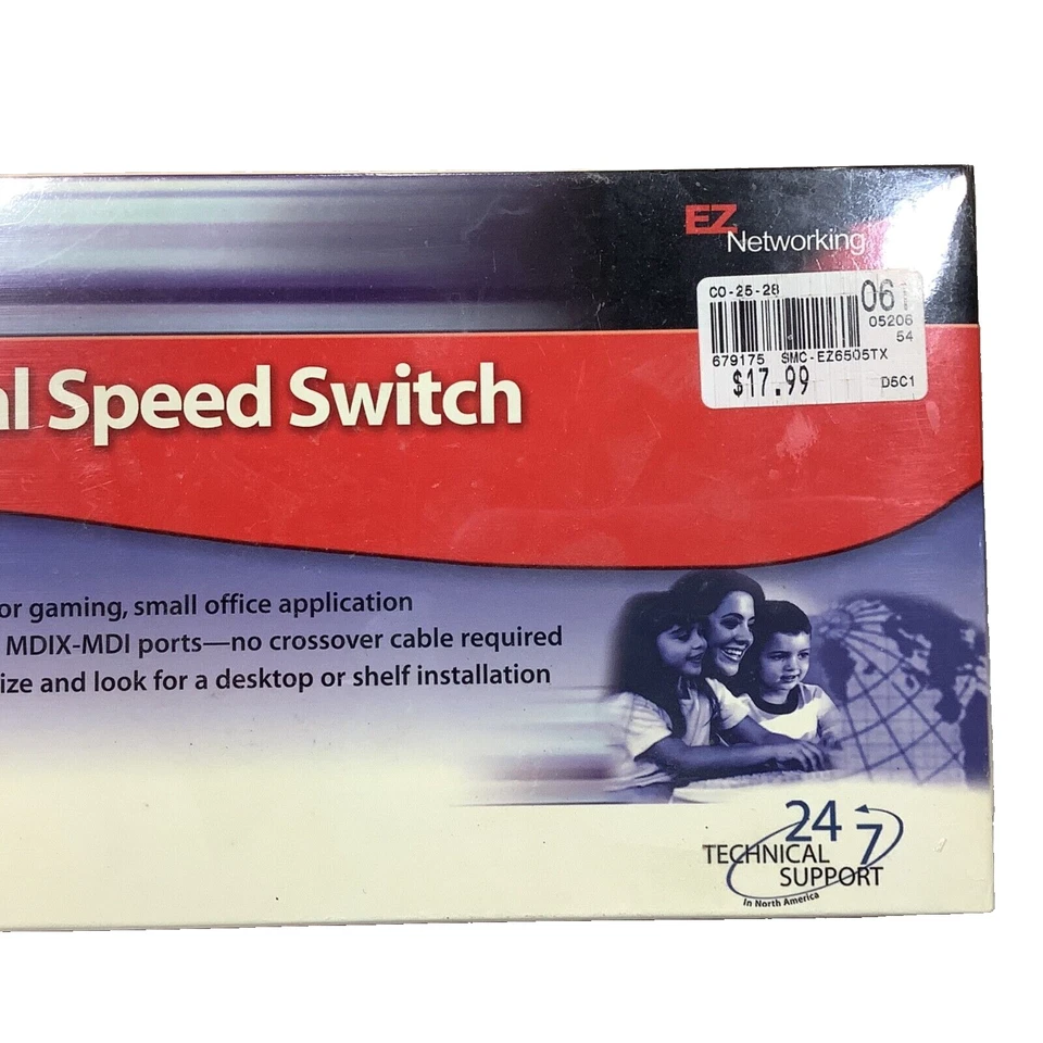 SMC Networks EZ6505TX 5-Port 10/100Mbps Dual Speed Switch 751.0179 Sealed New - Image 3 of 4
