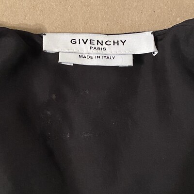 Riccardo Tisci era Givenchy Paris draped black silk top w