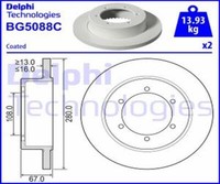 Delphi 2X Bremsscheibe Hinten Ø280 Mm Voll FüR Nissan NT400 Cabstar F24F 35.14