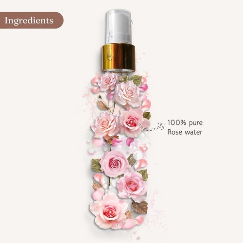 DROMEN & CO Pure & Premium Rose Water For Face Toner | 100 ml - Picture 3 of 6