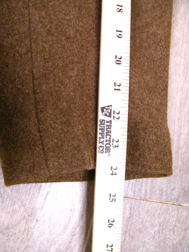 WWII US Army Heavy Wool Military Overcoat Roll Collar Trench Coat Men's 40 S - Picture 7 of 14