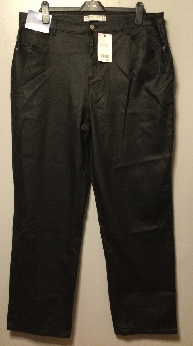Leather look trousers size 20 clearance
