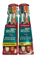 Colgate 360  Manual Toothbrush, Deep Clean, Medium Bristles, 4 Ct