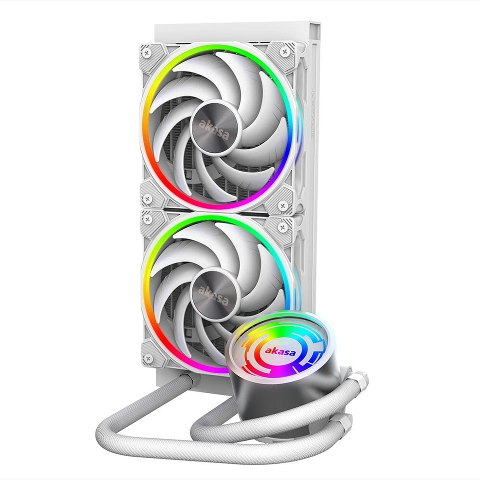 Akasa SOHO 240 Dusk White Edition 240mm ARGB Liquid CPU Cooler + RGB Controller - Image 3 of 4