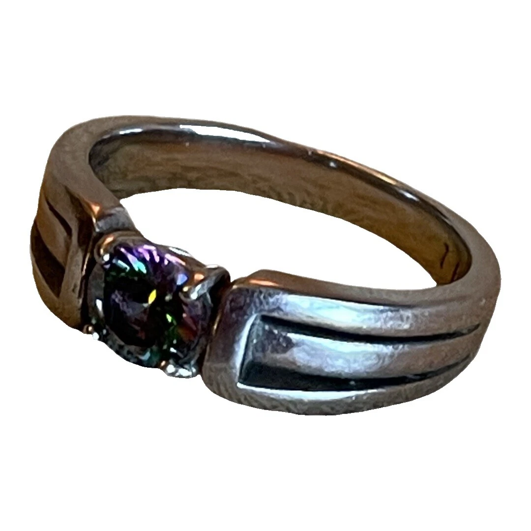 Topacio Místico de Acero Inoxidable Anillos de Moda