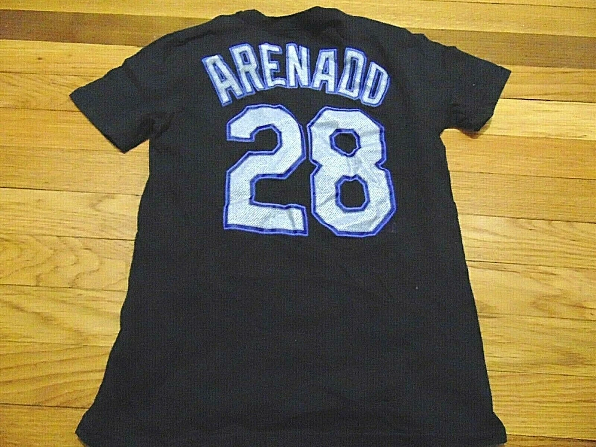 NEW MLB COLORADO ROCKIES NOLAN ARENADO JERSEY T-SHIRT SIZE YOUTH S