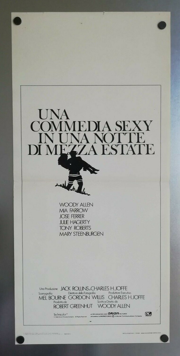Locandina originale film Una commedia sexy in una notte di mezza estate (1982) - Regia di Woody Allen