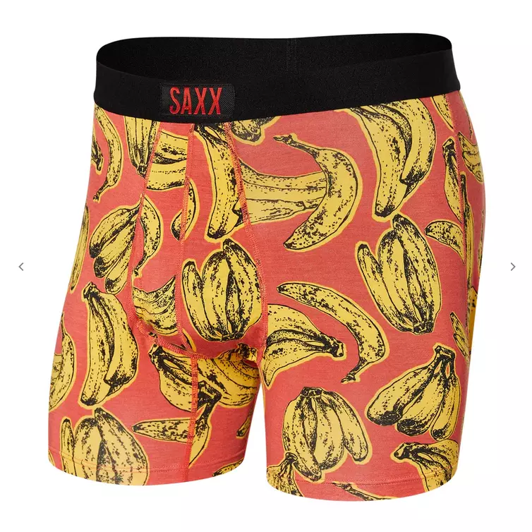 Saxx Ultra Men's Relaxed Fit Boxers - Banana Bunch, Small.