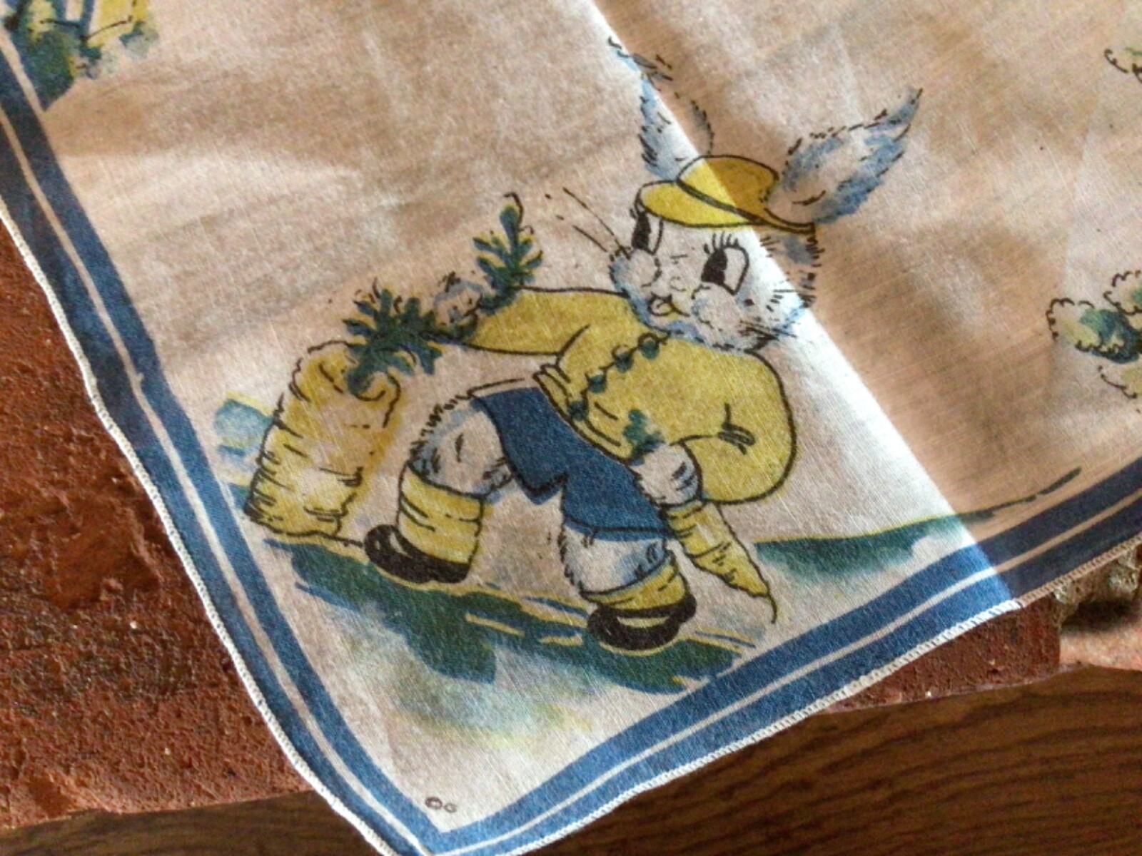 Vintage 1950's Lot Of 3 Child Hankies One RARE Tom Lamb Signed Other Marked C O image 6