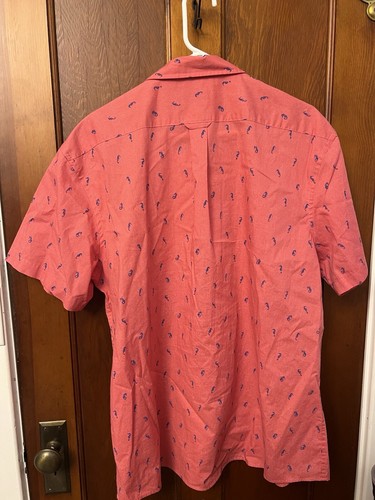 Men’s 2XL Izod EUC Short Sleeve Shirt Cool FX Performance XXL Pink Seahorse - Picture 2 of 4