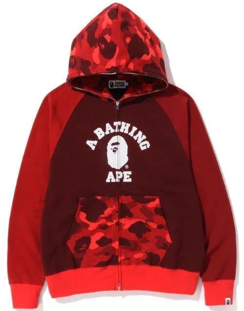 red bape hoodie