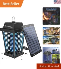 Elegant Solar Bug Zapper - 4500V Rechargeable Mosquito Killer for Outdoors