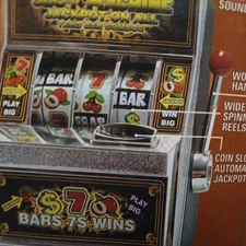 Slot Machine Tabletop. Accepts Coins