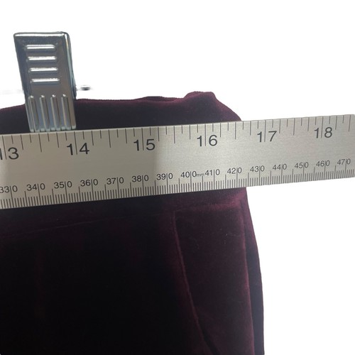 Lauren Ralph Lauren Velour Trainingsanzug Set Damen M / L weinrot gerades Bein Hose - Bild 3 von 9