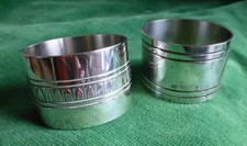 Beautiful Vintage Christofle of France Napkin Ring Pair Silver Plated