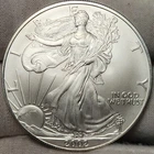 2002 American Silver Eagle, 1 Ozt .999 Fine Silver, CH-CA9