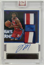 2020-21 Panini One and One Rookie Dual Jersey Auto Tyrese Maxey Purple /35 76ers