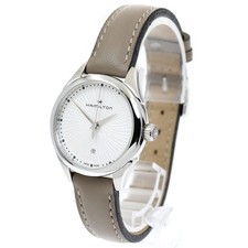 Hamilton Jazzmaster Lady White Dial Quartz SS & Leather Watch New 3