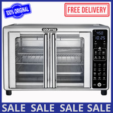 Gourmia French Door 6-Slice Digital Toaster Oven Air Fryer 19 One-Touch Presets