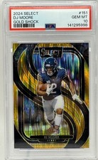 2024 Select Premier Level D.J. Moore #151 Gold Shock 9/10 PSA 10 💎