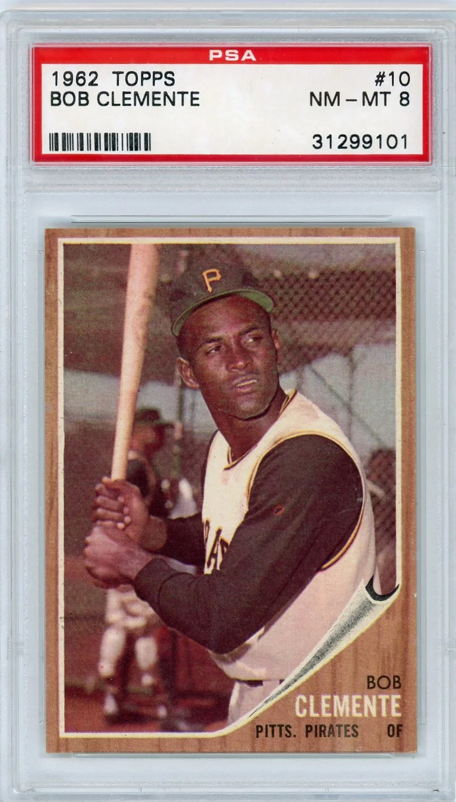 1962 Topps Bob Clemente #10 PSA 8