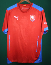 Puma Czech Republic Home Red/Royal 2014 Soccer Jersey Size L