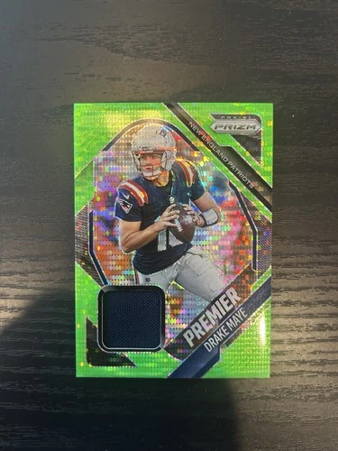 2025 Prizm Drake Maye Premier Jerseys  Neon Green Pulsar #PJY-DME Patriots