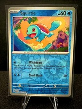 Squirtle 007/165 Scarlatto e Viola 151 Reverse Cosmos Holo Carta Pokémon TCG quasi nuova