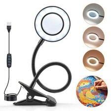 LED Magnifying Lamp with Clamp Mount 10x Magn...
