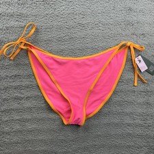 Wild Fable Womens XL 16 Contrast Binding Low Rise High Leg Cheeky Bikini Bottom