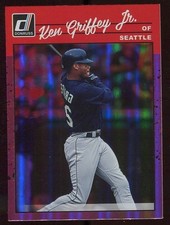 2023 Donruss Retro 1990 Variation Holo Pink Ken Griffey Jr Reversed Image #260