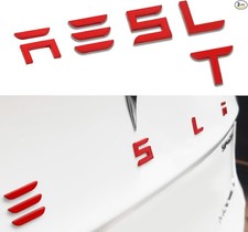 Model Y Accessories for Full Emblem Replacement Metal - RED Letters 