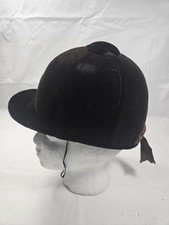 Vintage Moss Bros London Velvet Equestrian Riding Cap Hat c.1940s&ndash;50s