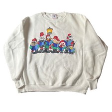 Vintage 1993 Looney Tunes Christmas Sweater XL Taz Bugs Porky Tweety Holiday USA