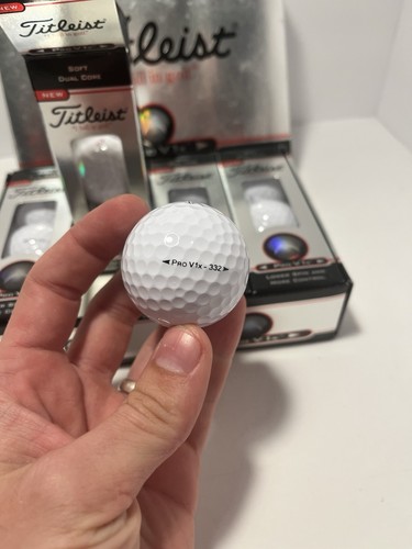 Una dozzina di nuove palline da golf Titleist Pro V1x 332 nuove con scatola NO LOGO - NOS (12) 🔥 - Foto 5 di 5