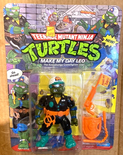 VTG. 1991  TMNT  TURTLES  MAKE MY DAY LEO  UNPUNCHED NEW GRADEABLE