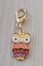 Multicolor Owl Charm Zipper Decoration Lobster Claw Clasp Keychain