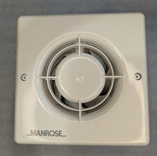 Manrose XF100S 100mm (4") Extractor Fan + Plastic vent cover