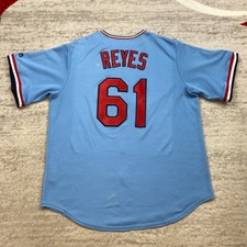 Majestic St. Louis Cardinals Alex Reyes Jersey Large Blue Red White 61 Baseball