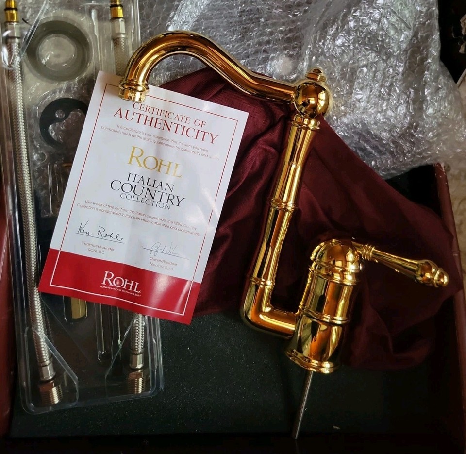 Rohl A3608/ 6.5MIB Acqui Nicolazzi Single Hole Column Spout Kitchen ...