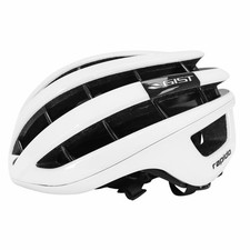 Casque velo adulte gist route rapido blanc brillant taille 52-58 reglage molette