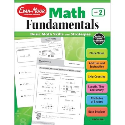 Math Fundamentals, Grade 2 -  NEW Evan Moor Educa 2017