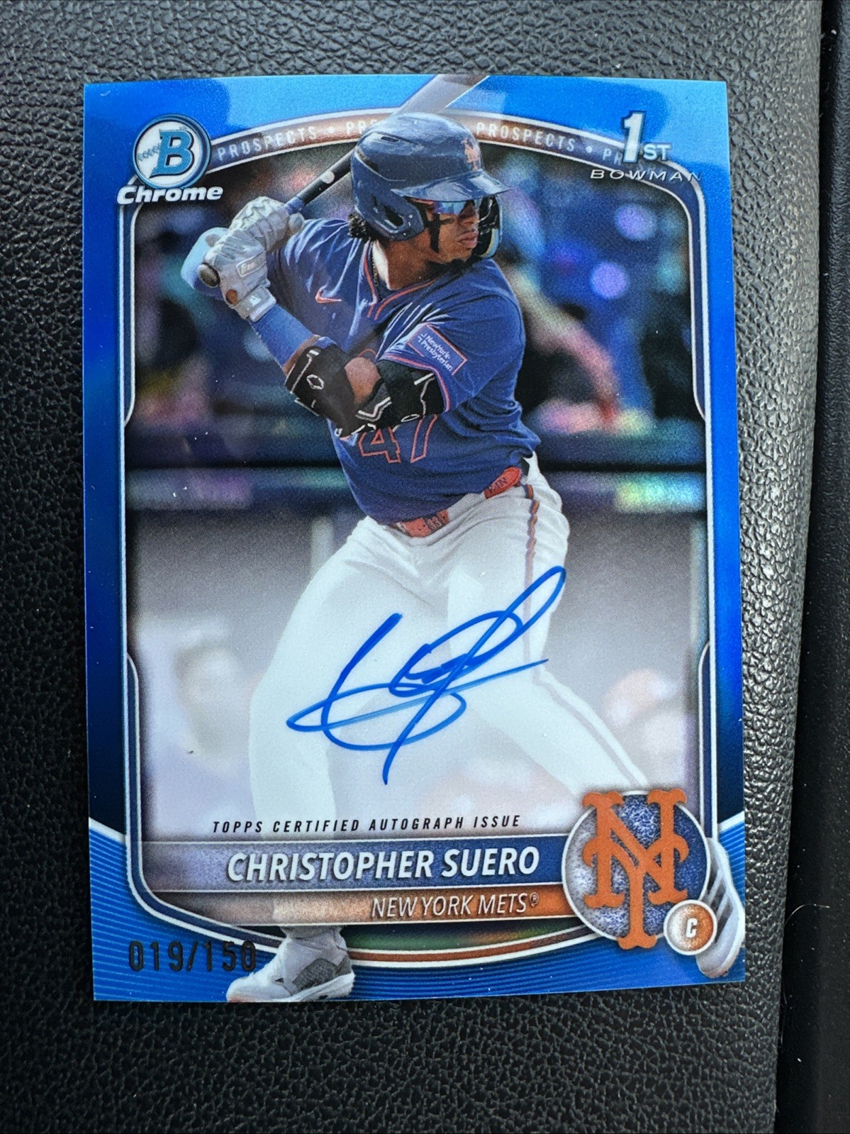 ✨Clean✨ Christopher Suero /150 2025 Bowman Chrome #CPA-CSU 1st Auto True Blue 